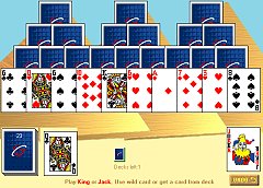 play online pyramids  or tri-peak solitaire